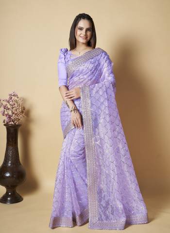 Attrective Looking These Party Wear Saree in Fine Colored.These Saree Are Organza And Blouse is Fabricated On Art Silk.Its Beautified With Designer Sequance Embroidery Work.