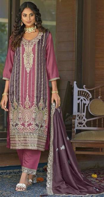 Garb These Designer Suit in Fine Colored Pair With Bottom And Dupatta.These Top Are Vichitra And Dupatta Are Fabricated On Vichitra Pair With Santoon Bottom.Its Beautified With Santoon Inner.Its Beautified With Heavy Designer Embroidery Work.