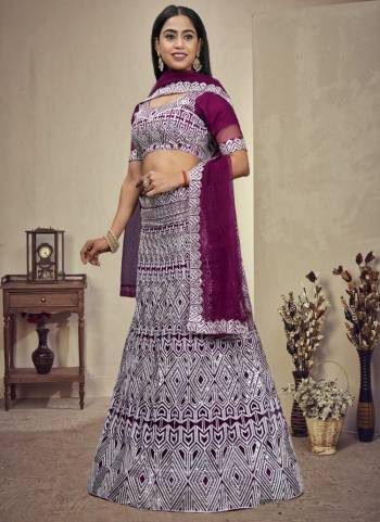 Looking These Beautiful Colored Lehenga Choli.These Lehenga and Dupatta Are Fabricated On Net Pair With Net Blouse.Its Beautified With Designer Sequance Embroidery Work.