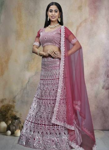 Looking These Beautiful Colored Lehenga Choli.These Lehenga and Dupatta Are Fabricated On Net Pair With Net Blouse.Its Beautified With Designer Sequance Embroidery Work.