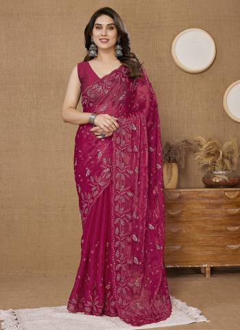 Attrective These Party Wear Saree in Fine Colored.These Saree Are Burberry Silk And Blouse is Art Silk Fabricated.Its Beautified With Designer Sequance Embroidery Work.