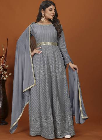 Grab These Beautiful Looking Readymade Gown With Dupatta Set.These Gown Are Faux Georgette And Dupatta is Fabricated On Nazmin.Its Beautified With Designer Embroidery Work.