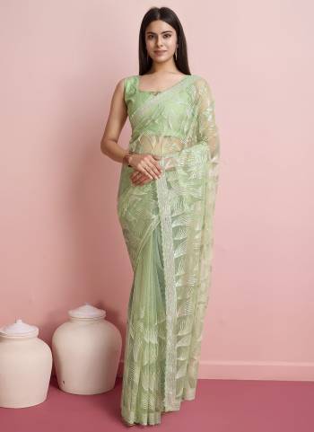 Looking These Designer Saree in Fine Colored.These Saree Are Soft Net And Blouse is Art Silk Fabricated.Its Beautified With Designer Sequance Embroidery Work.