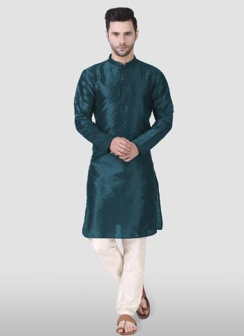 Take your ethnic style quotient to the next level by wearing this fashionable kurta set.Its Come With Art Silk Fabricated Pair With Art Silk Fabric Payjama.Buy Now