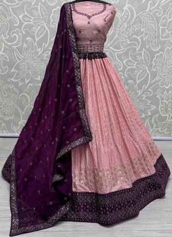 For A Fancy Designer Look,Grab These Lehenga Choli With Dupatta in Fine Colored.These Lehenga And Choli Are Georgette And Dupatta Are Fabricated On Chiffon Pair.Its Beautified With Designer Sequance,Cotton Thread Embroidery Work.