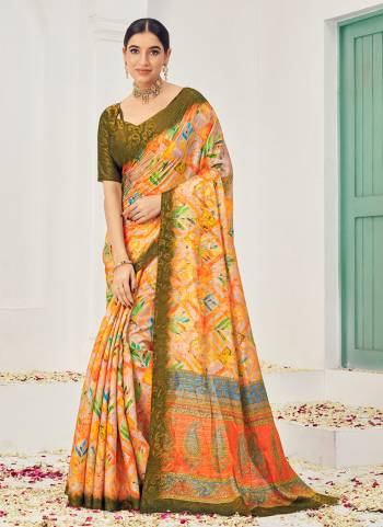 Attrective Look These Festive Wear Saree in Fine Colored.These Saree And Blouse is Fabricated On Natural Viscose Silk.Its Beautified With Wevon Jacquard Designer With Digital Printed.