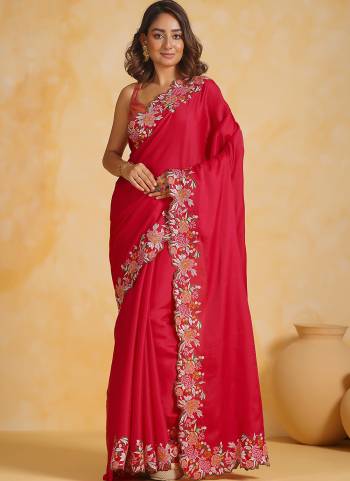 Attrective Looking These Party Wear Saree in Fine Colored.These Saree Are Tusser Silk And Blouse is Fabricated On Art Silk.Its Beautified With Designer Viscose Thread Embroidery Work.