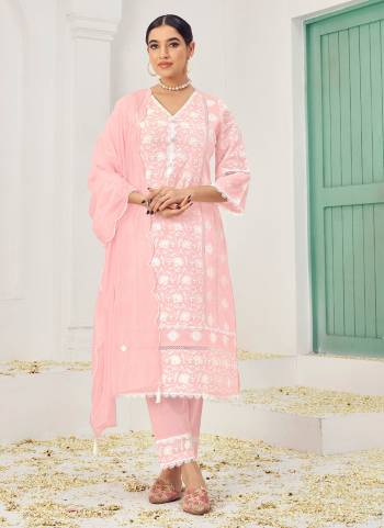 Attrective Looking These Beautiful Party Wear Readymade Suits.These Top And Bottom Are Cotton And Dupatta Are Chanderi Fabricated.Its Beautified With Disigner Lakhanvi Style Boring Embroidery Work.