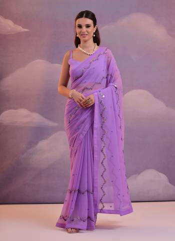 Attrective These Party Wear Saree in Fine Colored.These Saree Are Georgette And Blouse is Mono Banglori Fabricated.Its Beautified With Designer Sequance Embroidery Work.