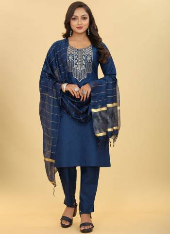 Attrective These Party Wear Suit in Fine Colored Pair With Bottom And Dupatta.These Top And Bottom Are Cotton Magic And Pair With Chanderi Lurex Dupatta.Its Beautified With Designer Jari,Sequance Embroidery Work.