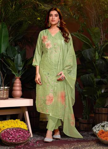 Attrective Looking These Beautiful Party Wear Readymade Suits.These Top Are Linen Cotton And Bottom Are Cotton And Dupatta Are Chanderi Fabricated.Its Beautified With Disigner Printed,Schiffli With Embroidery,Hand Work.