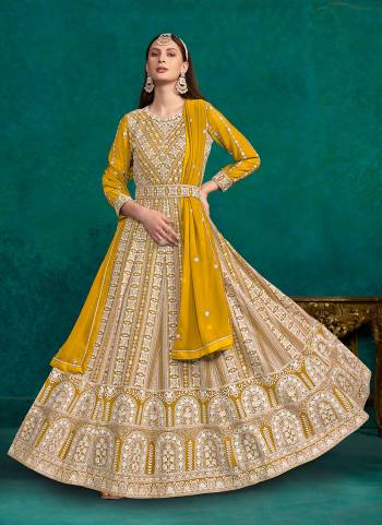 Garb These Party Wear Anarkali Suit in Fine Colored Pair With Bottom And Dupatta.These Top And Dupatta Are Fabricated On Faux Georgette Pair With Santoon Bottom.Its Beautified With Santoon Inner.Its Beautified With Designer Embroidery Work.