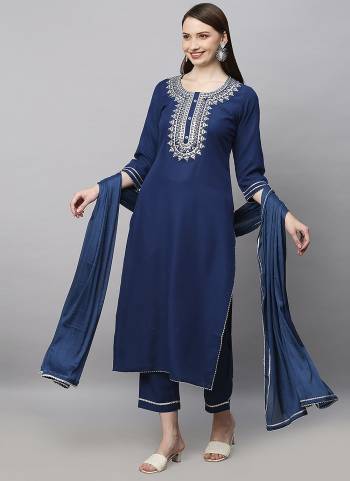 Grab This Readymade Suits In Fine Color Top And Bottom Are Rayon And Dupatta Are Rayon Fabricated Beautified With Printed Designer. It Is Light In Weight And Easy To Carry All Day Long. 