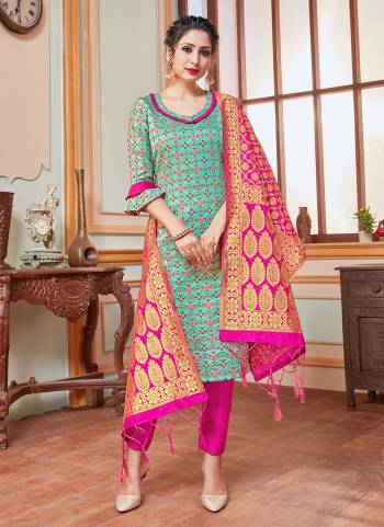 Grab This Readymade Suits In Fine Color.These Top And Bottom Are Banarasi Silk And Dupatta Are Banarasi Silk Fabricated Beautified With Wevon Designer. It Is Light In Weight And Easy To Carry All Day Long. 