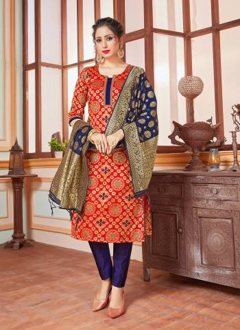 Grab This Readymade Suits In Fine Color.These Top And Bottom Are Banarasi Silk And Dupatta Are Banarasi Silk Fabricated Beautified With Wevon Designer. It Is Light In Weight And Easy To Carry All Day Long. 