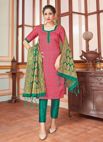 Grab This Readymade Suits In Fine Color.These Top And Bottom Are Banarasi Silk And Dupatta Are Banarasi Silk Fabricated Beautified With Wevon Designer. It Is Light In Weight And Easy To Carry All Day Long. 