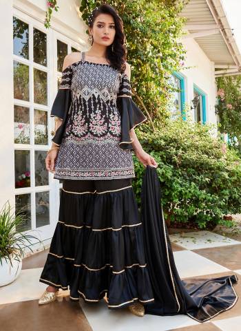 Grab This Readymade Suits In Fine Color Top Are Cotton And Bottom Are Satin And Dupatta Are Satin Fabricated Beautified With Designer Embroidery Work. It Is Light In Weight And Easy To Carry All Day Long. 