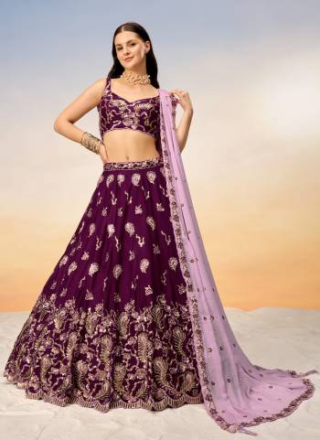 Attrective Looking This Partywear Fine Color Heavy Designer Choli Fabric Georgette And Lahenga Georgette And Dupatta Georgette In Fabricated Beautified With Attrective Designer Thread,Sequance Embroidery Work. Buy Now.