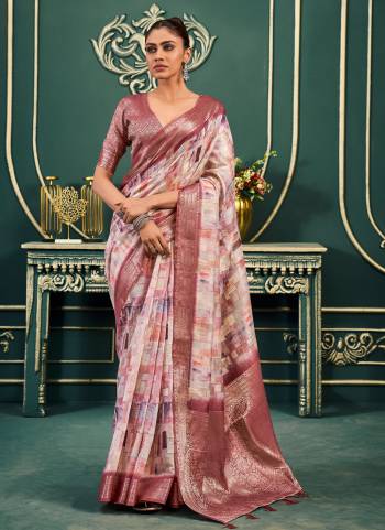 Looking These Party Wear Saree in Fine Colored.These Saree And Blouse is Fabricated On Modal Cotton.Its Beautified With Weaving Jari Border Pallu Designer With Digital Printed.