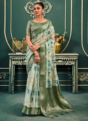 Looking These Party Wear Saree in Fine Colored.These Saree And Blouse is Fabricated On Modal Cotton.Its Beautified With Weaving Jari Border Pallu Designer With Digital Printed.