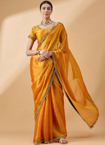 Garb These Designer Party Wear Saree in Fine Colored.These Saree And Blouse Organza is Fabricated.Its Beautified Desiger Swarovski,Stone Work.