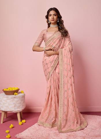 Garb These Party Wear Saree in Fine Colored.These Saree Are Georgette And Blouse is Georgette Fabricated.Its Beautified With Designer Coding,Sequance Embroidery Work.