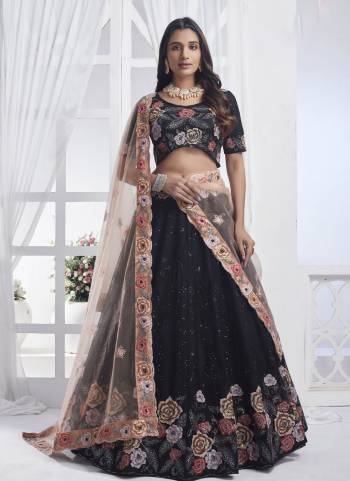 For A Designer Look,Grab These Lehenga Choli in Fine Colored.These Lehenga And Blouse Are Fabricated On Net Pair With Net Dupatta.Its Beautified With Designer Multy Thread,Sequance Embroidery Work.