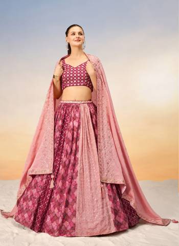 Attrective Looking This Partywear Fine Color Heavy Designer Choli Are Chiffon And Lahenga Chiffon And Dupatta Chiffon In Fabricated Beautified With Attrective Designer Thread,Sequance Embroidery Work. Buy Now.