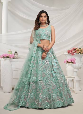 For A Fancy Designer Look,Grab These Lehenga Choli With Dupatta in Fine Colored.These Lehenga And Choli Are Soft Net And Dupatta Are Fabricated On Soft Net Pair.Its Beautified With Designer Heavy Embroidery,Stone Work.