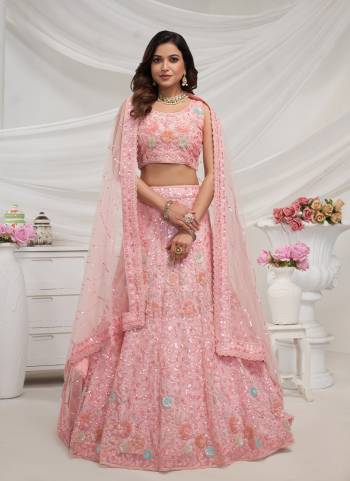 For A Fancy Designer Look,Grab These Lehenga Choli With Dupatta in Fine Colored.These Lehenga And Choli Are Soft Net And Dupatta Are Fabricated On Soft Net Pair.Its Beautified With Designer Heavy Embroidery,Stone Work.