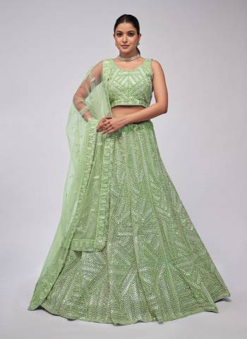 For A Fancy Designer Look,Grab These Lehenga Choli With Dupatta in Fine Colored.These Lehenga And Choli Are Soft Net And Dupatta Are Fabricated On Soft Net Pair.Its Beautified With Designer Sequance Embroidery,Stone Work.