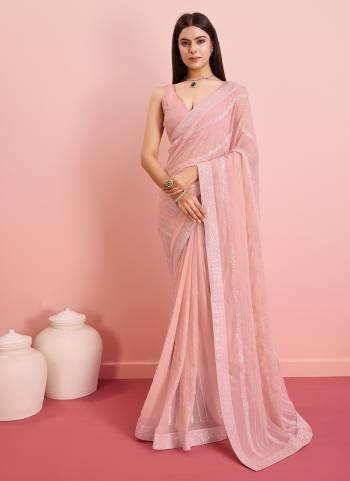 Garb These Party Wear Saree in Fine Colored.These Saree Are Georgette And Blouse is Art Silk Fabricated.Its Beautified With Designer Thread,Sequance Embroidery Work.