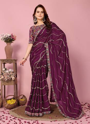 Garb These Party Wear Saree in Fine Colored.These Saree Are Rangoli Silk And Blouse is Art Silk Fabricated.Its Beautified With Designer Multy Thread,Sequance Embroidery Work.