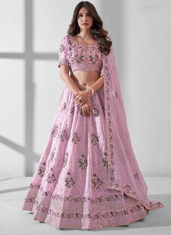 For A Designer Look,Grab These Lehenga Choli in Fine Colored.These Lehenga And Blouse Are Fabricated On Organza Pair With Organza Dupatta.Its Beautified With Designer Multy Thread,Sequance Embroidery Work.