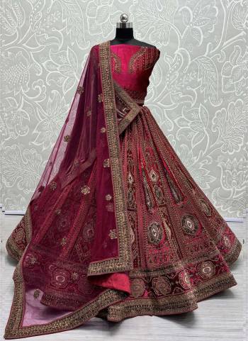 For A Fancy Designer Look,Grab These Lehenga Choli With 2 Dupatta in Fine Colored.These Lehenga And Choli Are Velvet And Dupatta Are Fabricated On Soft Net & Velvet Pair.Its Beautified With Designer Velvet Patch Work,Dori,Sequance,Multy Thread Embroidery With Diamond Work.