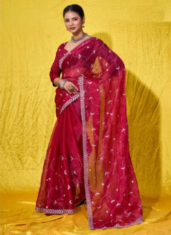 Looking These Party Wear Saree in Fine Colored.These Saree Are Burberry Silk And Blouse is Fabricated On Burberry Silk.Its Beautified With Designer Silver Jari,Sequance Embroidery Work.