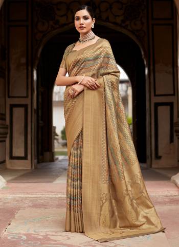 Looking These Party Wear Saree in Fine Colored.These Saree And Blouse is Fabricated On Tissue Silk.Its Beautified With Weaving Jari Border Pallu Designer With Digital Printed.