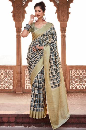 Looking These Party Wear Saree in Fine Colored.These Saree And Blouse is Fabricated On Handloom Silk.Its Beautified With Weaving Jari Border Pallu Designer With Digital Printed.