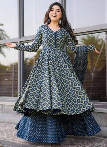 Atrective These Beautiful Looking Readymade Plazzo Suits.These Top Are Cotton Silk And Bottom Are Cotton Fabricated On Cotton Dupatta.Its Beautified With Designer Digital Printed.