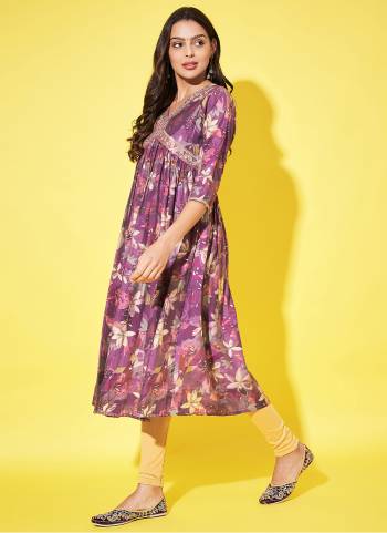 Looking These Beautiful Looking Readymade Long Kurti.These Kurti Are Silk Blend Fabricated.Its Beautified With Disigner Printed.