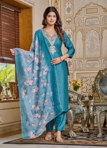 Grab These Readymade Suit in Fine Colored Pair With Bottom And Dupatta.These Top And Bottom Are Fabricated On Viscose Rayon Pair With Teby Dupatta.Its Beautified With Designer Embroidery Work With Printed Dupatta.