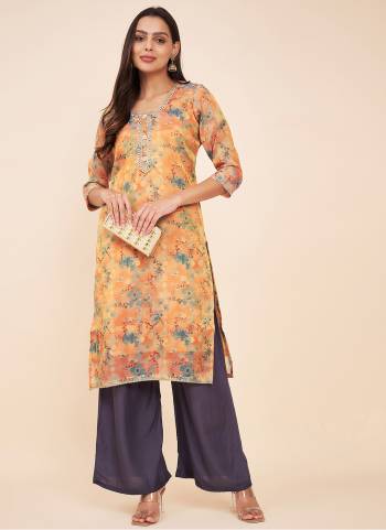 Looking These Beautiful Looking Readymade Long Kurti.These Kurti Are Tissue Silk Fabricated.Its Beautified With Disigner Printed With Embroidery Work.