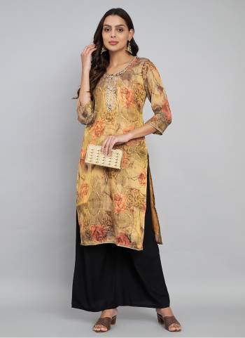 Looking These Beautiful Looking Readymade Long Kurti.These Kurti Are Tissue Silk Fabricated.Its Beautified With Disigner Printed With Embroidery Work.