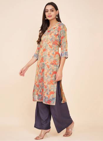 Looking These Beautiful Looking Readymade Long Kurti.These Kurti Are Tissue Silk Fabricated.Its Beautified With Disigner Printed With Embroidery Work.