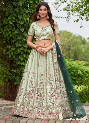 Looking These Partywear Lehenga Choli in Fine Colored.These Lehenga Are Satin Silk Choli Are Satin Silk And Dupatta Are Fabricated On Net Pair.Its Beautified With Designer Embroidery Work.