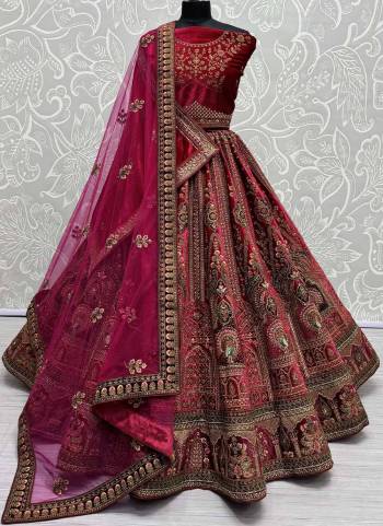 For A Fancy Designer Look,Grab These Lehenga Choli With 2 Dupatta in Fine Colored.These Lehenga And Choli Are Velvet And Dupatta Are Fabricated On Soft Net & Velvet Pair.Its Beautified With Designer Patch Work,Sequance,Thread,Dori,Jari Embroidery With Diamond Work.