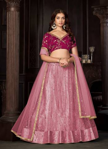 Looking These Lehenga Choli in Fine Colored.These Lehenga Are Net Choli Are Benglori Silk And Dupatta Are Fabricated On Net Pair.Its Beautified With Designer Embroidery Work.