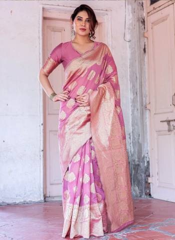 Looking These Festive Wear Saree in Fine Colored.These Saree And Blouse is Fabricated On Chanderi Silk.Its Beautified With Weaving Jari Designer.