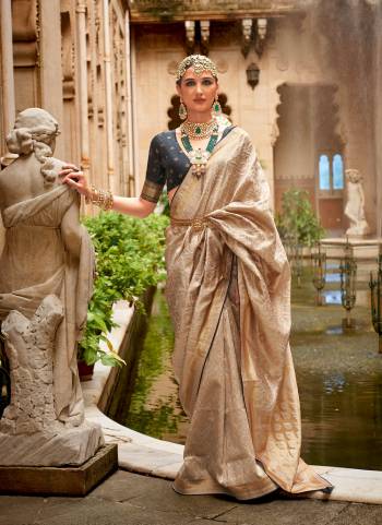 Garb These Party Wear Saree in Fine Colored.These Saree And Blouse is Fabricated On B C P Silk.Its Beautified With Weaving Jacquard Designer.