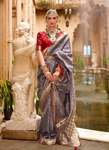 Garb These Party Wear Saree in Fine Colored.These Saree And Blouse is Fabricated On B C P Silk.Its Beautified With Weaving Jacquard Designer.